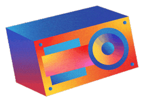 Speaker Boombox Sticker