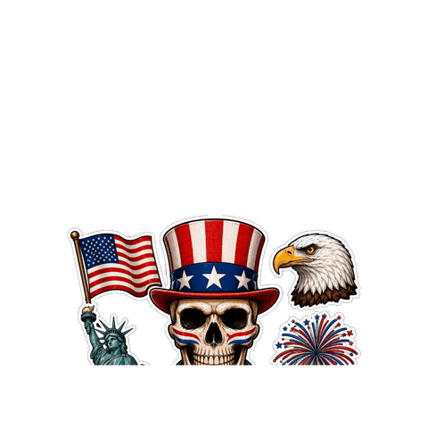 Independence Day Halloween Sticker