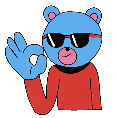 Bear Ok Sticker by aryamularama