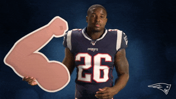 Flexing Sony Michel GIF by New England Patriots