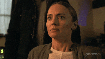 Scared Laura Haddock GIF by PeacockTV
