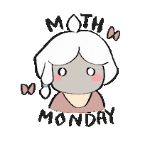 Monday Moth Sticker by MG