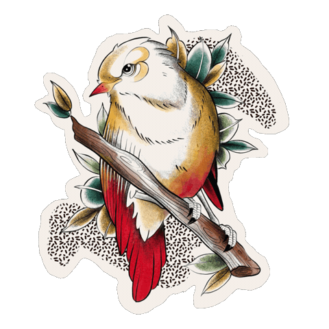 Tattoo Artist Bird Sticker