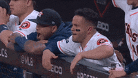 Trending GIF giggle hehe houston astros astros giggling dugout