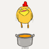 Chicken Soup Falling GIF by ShiGai Chicken Soup Falling GIF by ShiGai