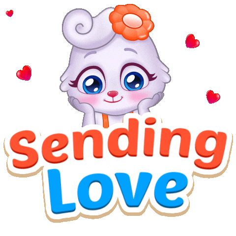 I Love You Hearts Sticker by Lucas and Friends by RV AppStudios