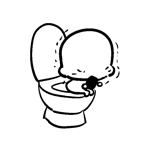Poop Toilet Sticker