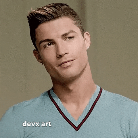 Cristiano Ronaldo Smile GIF by DevX Art