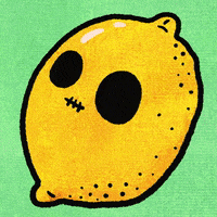 When Life Gives You Lemons Skull GIF by Kev Lavery