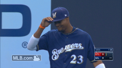 Milwaukee Brewers Cap Tip GIF by MLB - Find & Share on GIPHY