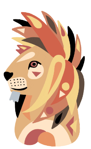 Lion Africa Sticker by Erstwilder
