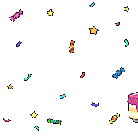 Happy Birthday Cake Sticker by Toshithecat