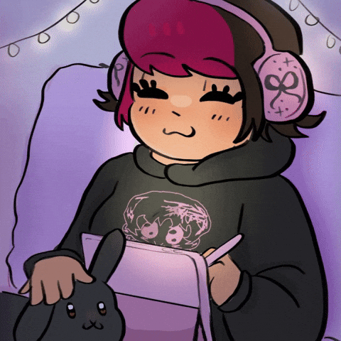 Drawing Music Girl GIF
