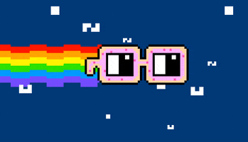 Glasses Nyan Cat GIF by nounish ⌐◨-◨