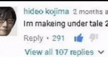 Hideo Kojima Undertale Meme GIF