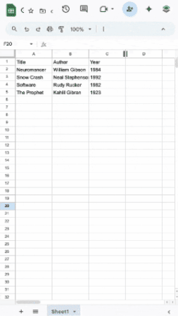 Google Sheets GIF