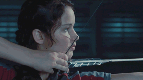 katniss bow and arrow gif