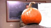 the office pumpkin GIF
