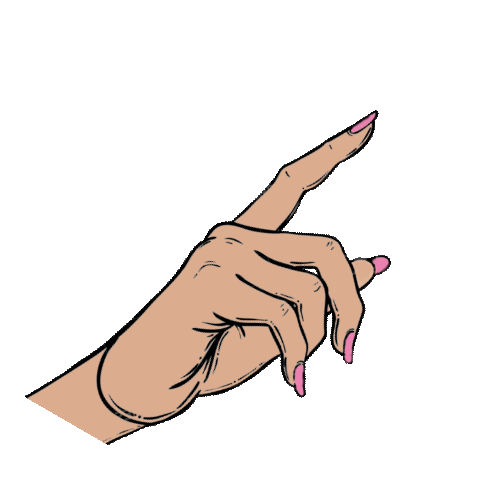 Hand Point Sticker by Frida Fashion GmbH