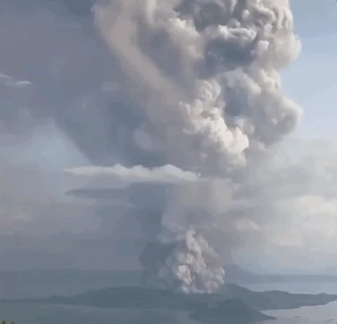 philippines volcano eruption taal volcano GIF