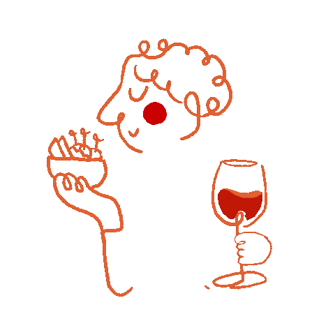 Wine Diner Sticker by Vinodelice