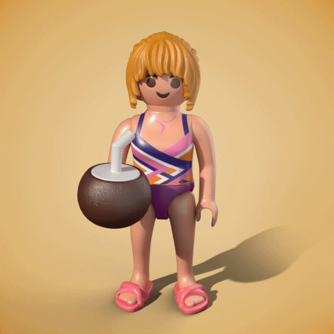playmobil hot cool summer drink GIF