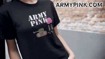 ArmyPinkPeace logo pink black model GIF