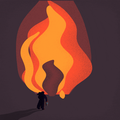 Illustration Fire GIF by Julie.VanGrol