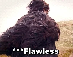 jon snow hair flip GIF