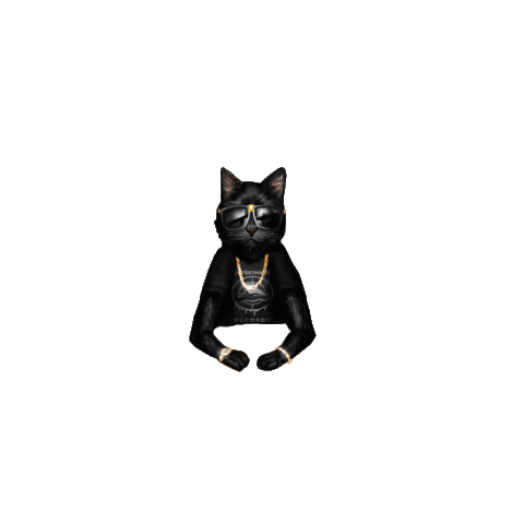Black Cat Sticker by Sneakbo