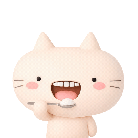 Cat Nom Sticker by cjcheiljedang