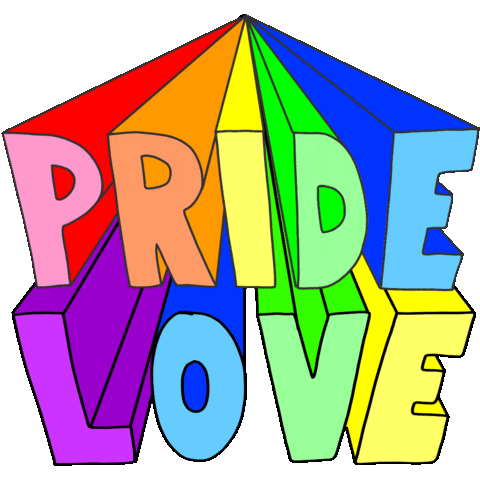 Love Is Love Rainbow Sticker by Dyanapyehchek