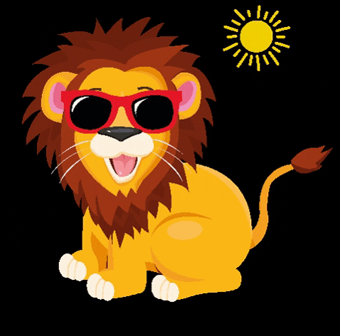 WelpieToys summer sun sunglasses lion GIF