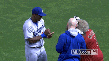 los angeles dodgers rock GIF by MLB