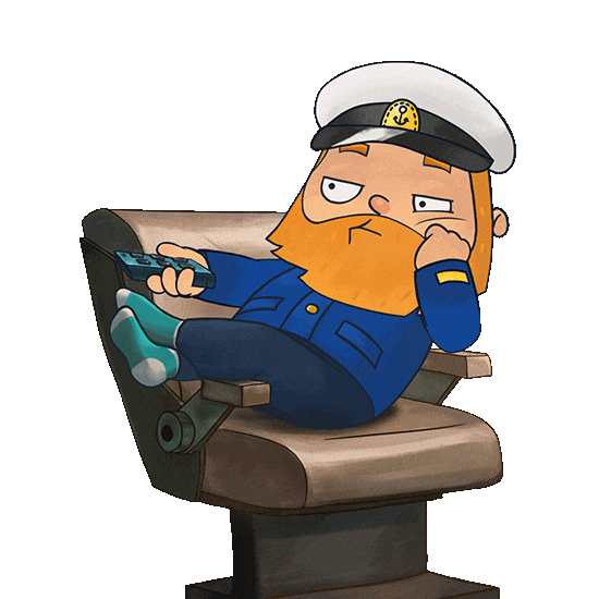 Bored Captain Sticker by World of Warships