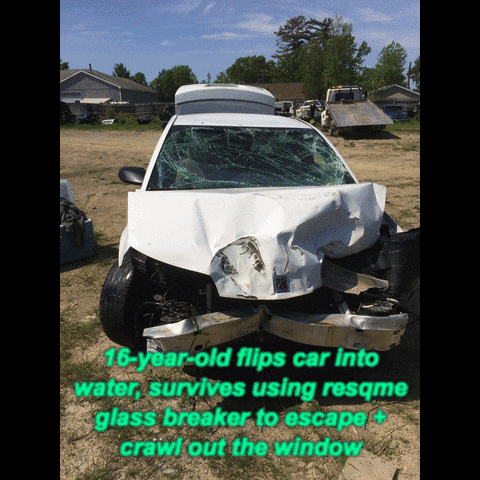 resqme-inc survival alive car accident glass breaker GIF