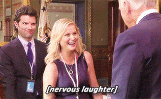 nervous parks and recreation GIF