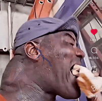 Hungry African American GIF