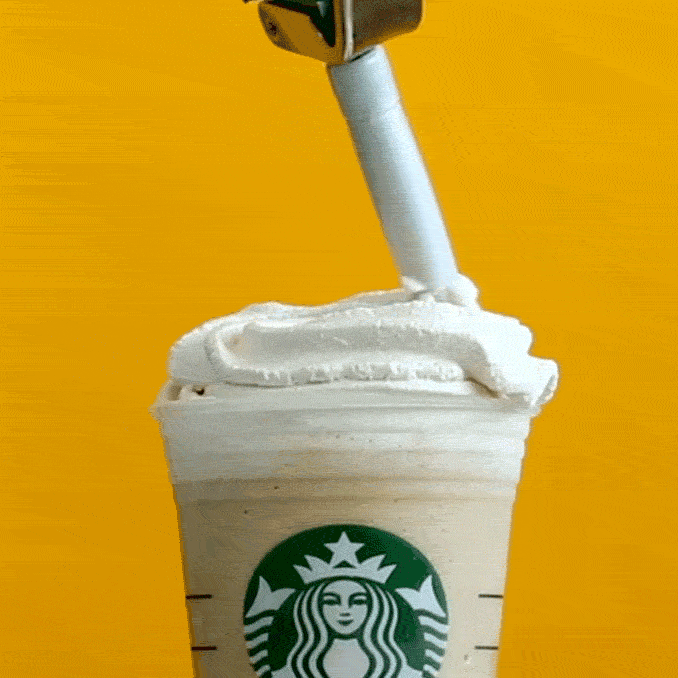 Whipped cream starbucks gif by frappuccino - find & share on giphy