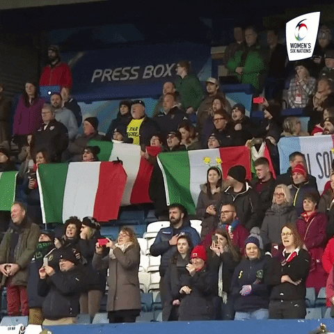 Italian Cheer GIF by Women's Six Nations