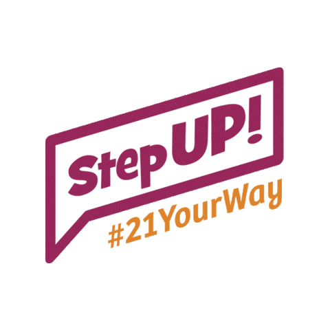 Step Up Dsq Sticker by Down Syndrome Queensland