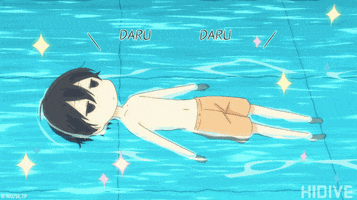 tanaka-kun swimming GIF by HIDIVE
