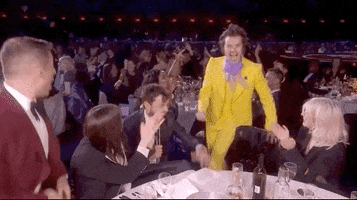 Excited Harry Styles GIF by BRIT Awards