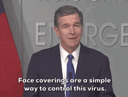 Roy Cooper Face Mask GIF by GIPHY News