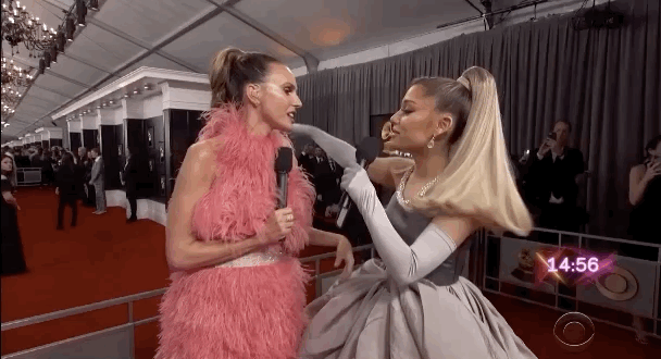 Ariana Grande Hug By Recording Academy Grammys Find And Share On Giphy
