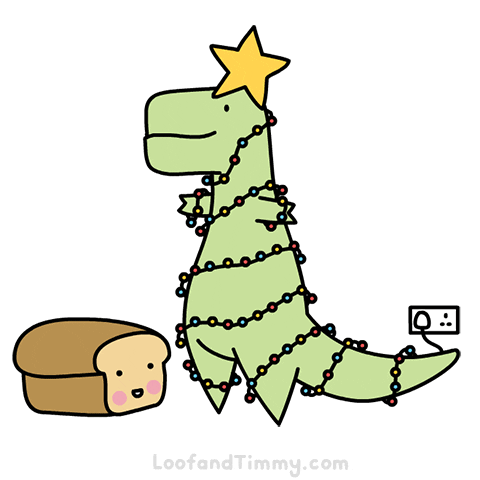 loofandtimmy christmas xmas merry christmas dinosaur GIF