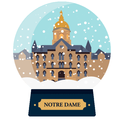 Notre Dame Snow Sticker by University of Notre Dame