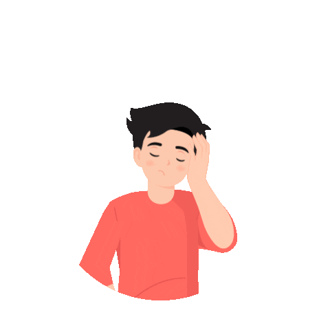 Study Face Palm Sticker by Skolla Online