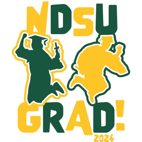 Graduation Bison Sticker by North Dakota State University