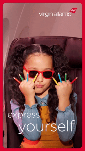 Express Yourself Omg GIF by Virgin Atlantic